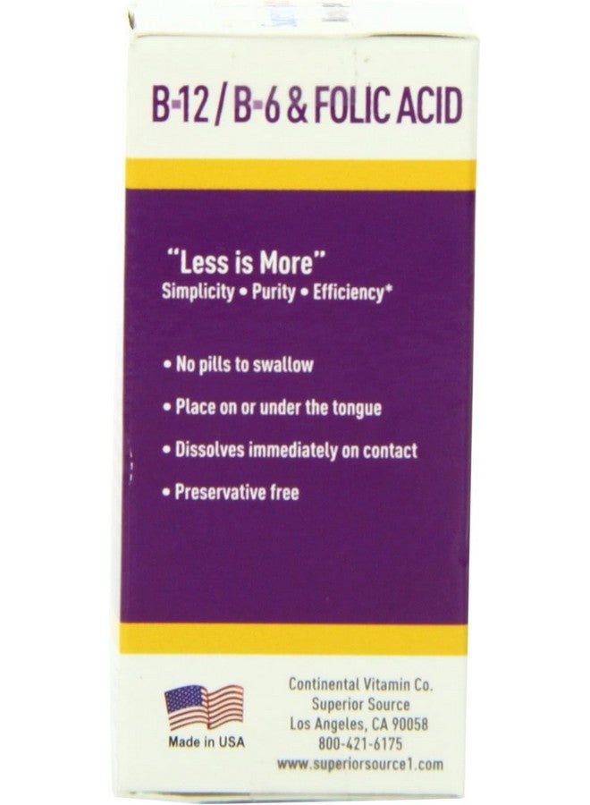 Superior Source No Shot Vitamin B-12 Cyanocobalamin 1000 mcg, B-6, Folic Acid 800 mcg - Support Brain & Heart Health - Aids Natural Energy Levels - 60 Sublingual Dissolving Tablets - Image 4
