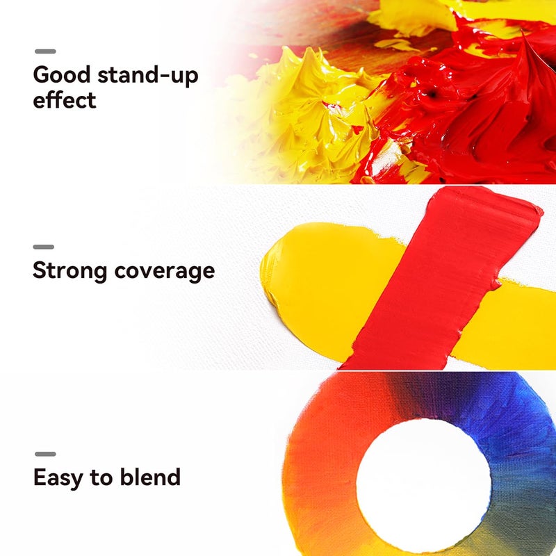 Paul Rubens Oil Paint, 20 Colors*50ml LargeTubes, Professional Oil Based Paint with High Saturation, Creamy Texture, and Consistency,Art Supplies for Artists, Students, Beginners-A Set - Image 2