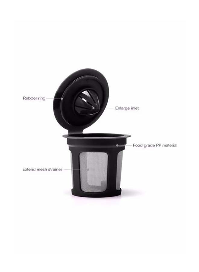 Generic - Coffee Capsule K Cup Refillable Reusable Coffee Filters With Enlarge Mesh Strainer And Large Inlet For Keurig 2.0 And 1.0 Black 5.1*4.7*5.1cm - Image 1