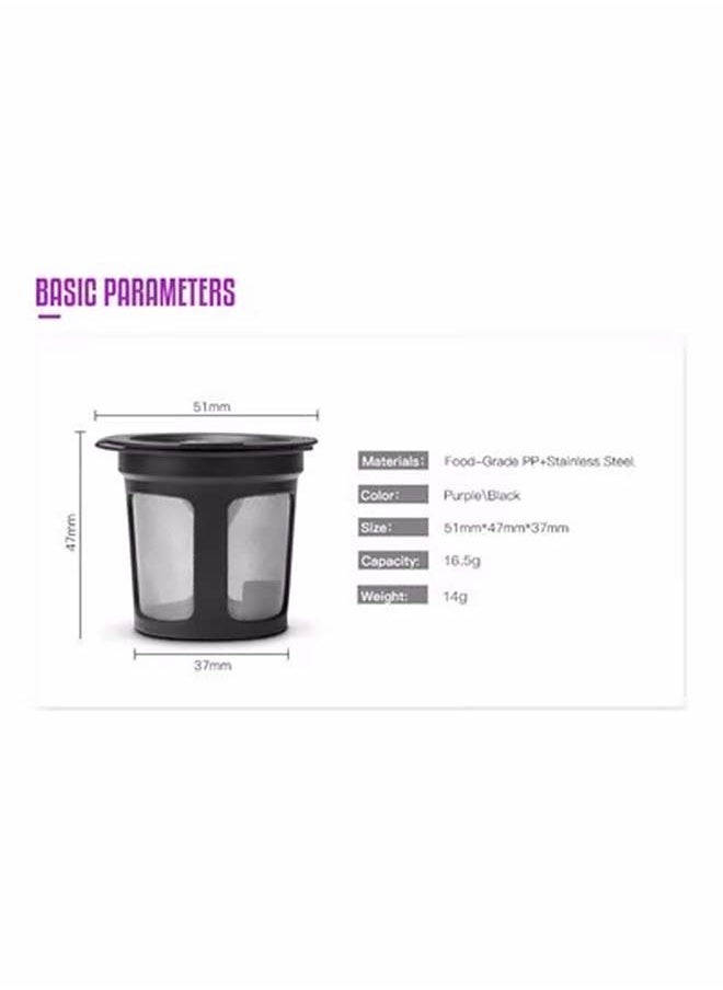 Generic - Coffee Capsule K Cup Refillable Reusable Coffee Filters With Enlarge Mesh Strainer And Large Inlet For Keurig 2.0 And 1.0 Black 5.1*4.7*5.1cm - Image 1