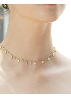 Marquise And Round Stones Adjustable Necklace