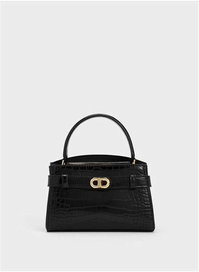 Charles & Keith Charles & Keith Metal Buckle Strap Tote Shoulder Bag  - Image 1