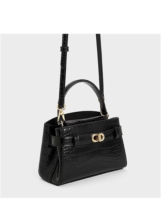 Charles & Keith Charles & Keith Metal Buckle Strap Tote Shoulder Bag  - Image 3
