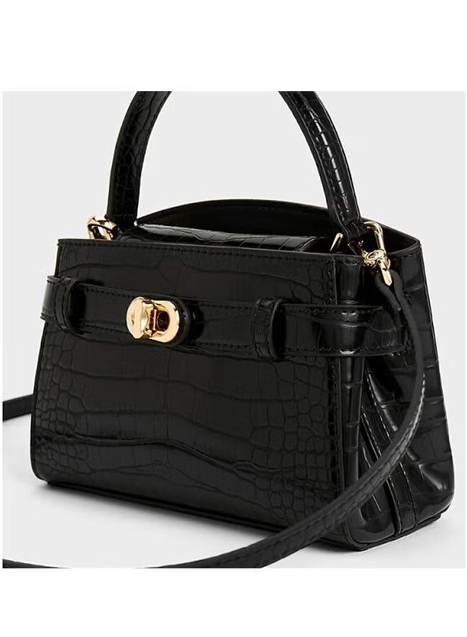 Charles & Keith Charles & Keith Metal Buckle Strap Tote Shoulder Bag  - Image 2