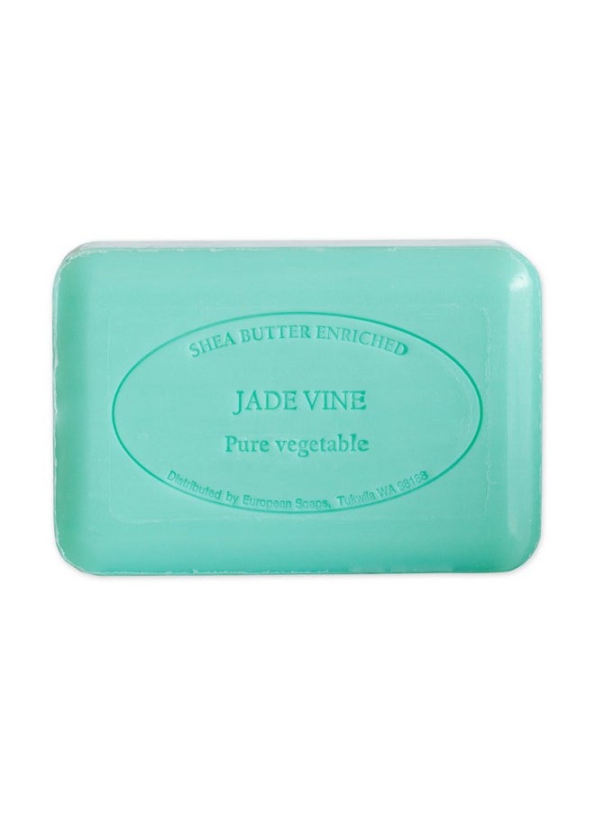 Pre De Provence Artisanal Soap Bar Enriched With Organic Shea Butter Natural French Skincare Quad Milled For Rich Smooth Lather Jade Vine 8.8 Ounce  - Image 2