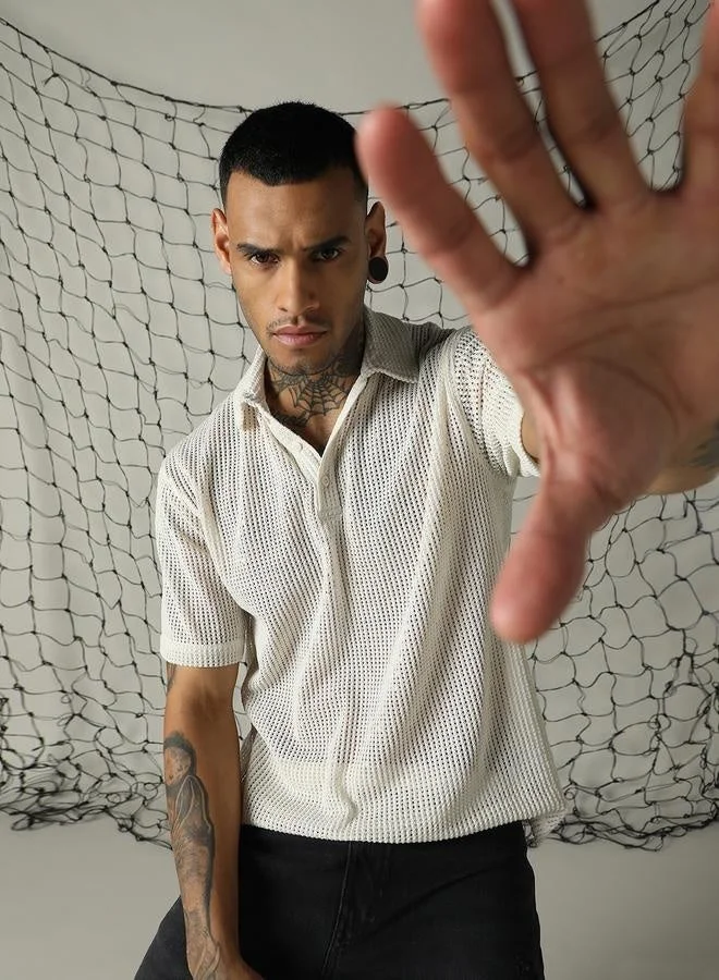 هوبرهولمي تيشيرت أوف وايت رجالي كاجوال