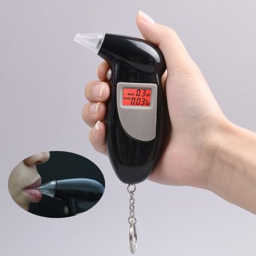 Divinext Alcohol Breath Analyzer Tester/Back Lit Digital LCD Display 11 x 7 x 2.5 cm, Black - Image 4