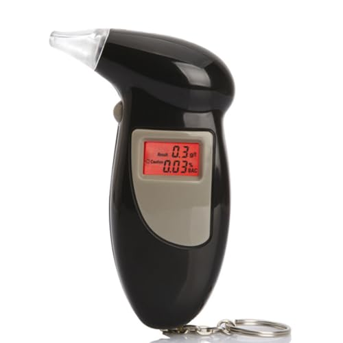 Divinext Alcohol Breath Analyzer Tester/Back Lit Digital LCD Display 11 x 7 x 2.5 cm, Black - Image 1