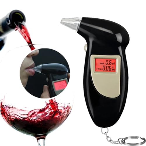 Divinext Alcohol Breath Analyzer Tester/Back Lit Digital LCD Display 11 x 7 x 2.5 cm, Black - Image 3