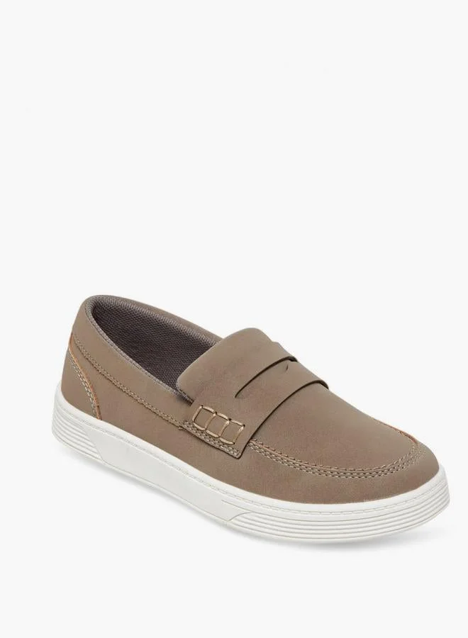 سيد دوتشيني Solid Slip-On Loafers With Cutout Detail