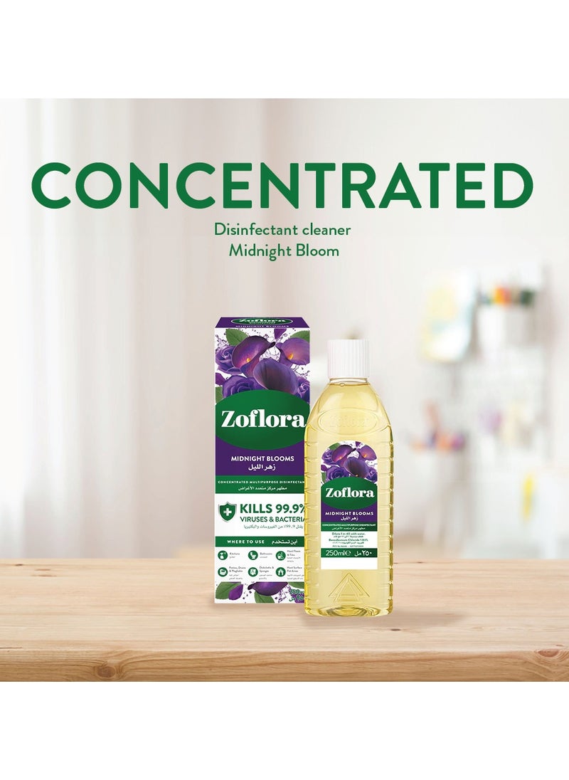 Zoflora Multi-Purpose Concentrated Disinfectant Midnight Blooms 250ml  - Image 3