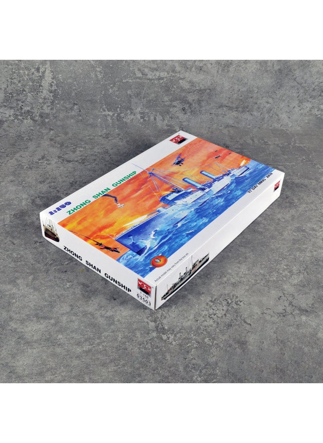 Generic - Trumpeter Assembled Model Electric Warship Ship Model Ratio 1:150 China Beiyang Government Sea Zhongshan Ship 03503-Color:Original Model - Image 1