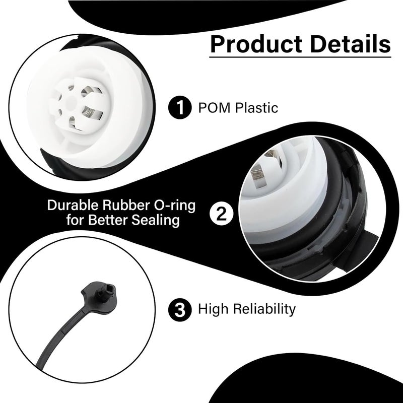 TESHITVLOG Gas Cap, Fuel Cap Fit for Nissan 2011-2020 Frontier 2012-2020 Versa 2013-2018 Altima 2013-2020 Pathfinder 2015-2020 Murano, Infiniti 2013 JX35 2014-2020 QX60, Replaces 17251-3JA0A, 17251-9BD0E Trendy versatile build - Image 3