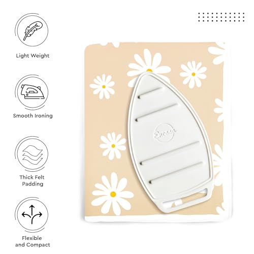 Encasa XO Ironing Mat/Pad (Large 48"x28") with 3mm Padding & Silicone Iron Rest for Steam Pressing on Tabletop or Bed - Heat Resistant, Portable, Quilting & Travel Blanket - Daisy Beige - Image 5
