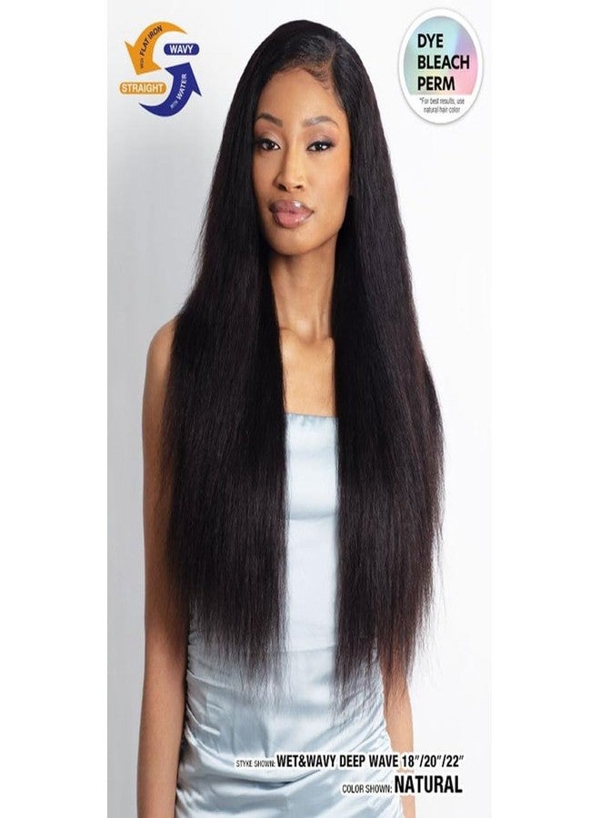 SHAKE-N-GO Glossy 4"x4" Wet & Wavy Deep Wave 12" Lace Closure (NATURAL) - Image 2