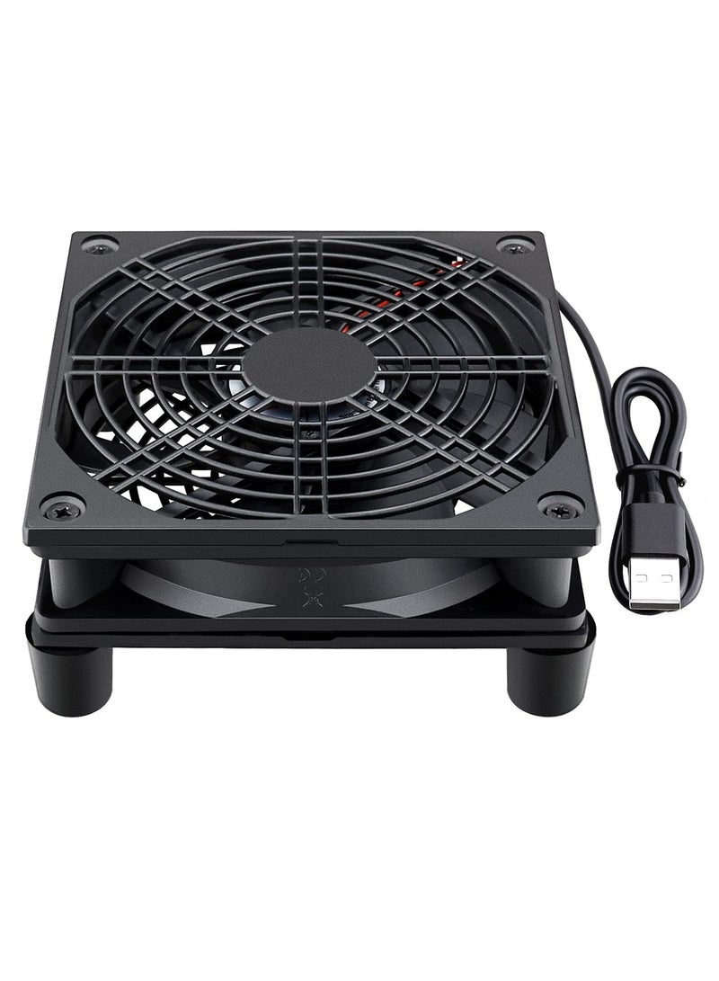 PC Fans 120mm 5V Cooling Fan 3-Degree Speed Switch Portable Home Office Fans Metal USB Powered Cooling Fan - Image 1