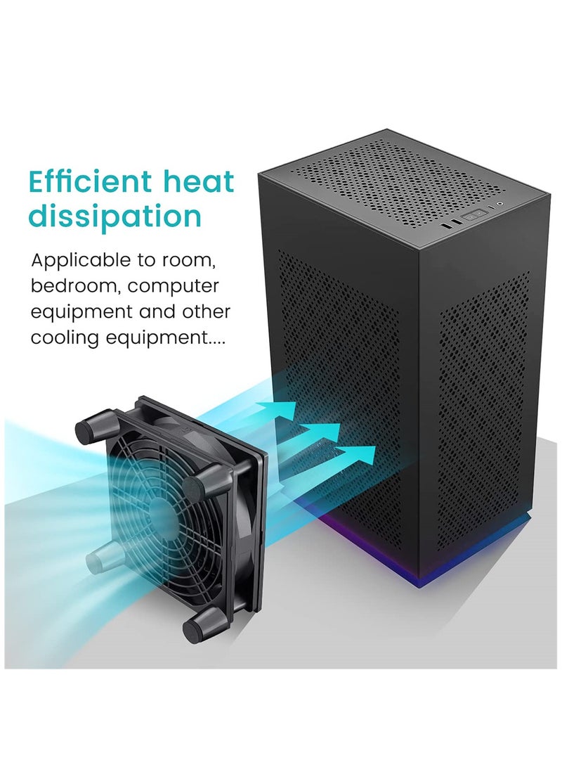 PC Fans 120mm 5V Cooling Fan 3-Degree Speed Switch Portable Home Office Fans Metal USB Powered Cooling Fan - Image 3