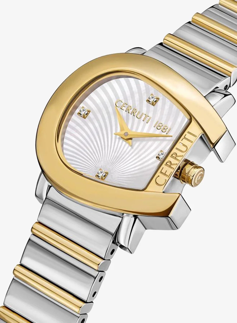 CERRUTI 1881 Cerruti 1881 Cavallina Analog White Mop Watch For Women Sapphire Coated Curve Glass And Stainless Steel Bracelet 29mm Water Resistant 3 ATM - CIWLG0043902