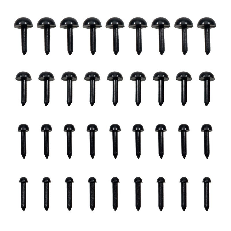 TOAOB THE ONE AND ONLY BABY TOAOB 480pcs Black Needle Felting Eyes 3mm 4mm 5mm 6mm Plastic Doll Eyes Without Washers Small Craft Eyes for Needle Felting Plush Animal Sewing Making - Image 1