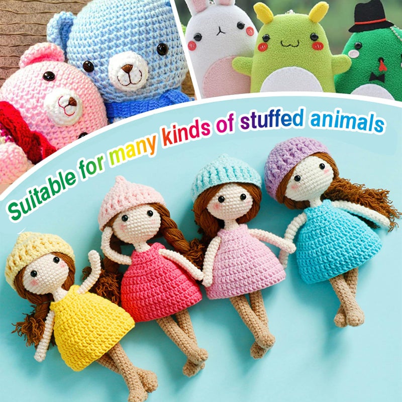 TOAOB THE ONE AND ONLY BABY TOAOB 480pcs Black Needle Felting Eyes 3mm 4mm 5mm 6mm Plastic Doll Eyes Without Washers Small Craft Eyes for Needle Felting Plush Animal Sewing Making - Image 5