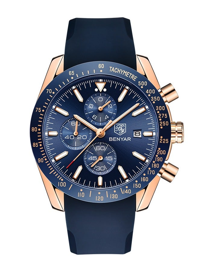 BENYAR Watches for Men Watch Quartz Luxury Chronograph Water Resistant Watch 5140 - Image 2
