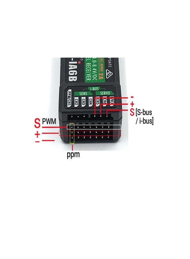 DTXMX Flysky Receiver FS-iA6B 2.4G AFHDS 2A 6Channels Support PWM/PPM/i-Bus Output Compatible Flysky FS-i6 FS-i6X FS-i6S and i10 RC Radio Transmitter - Image 5