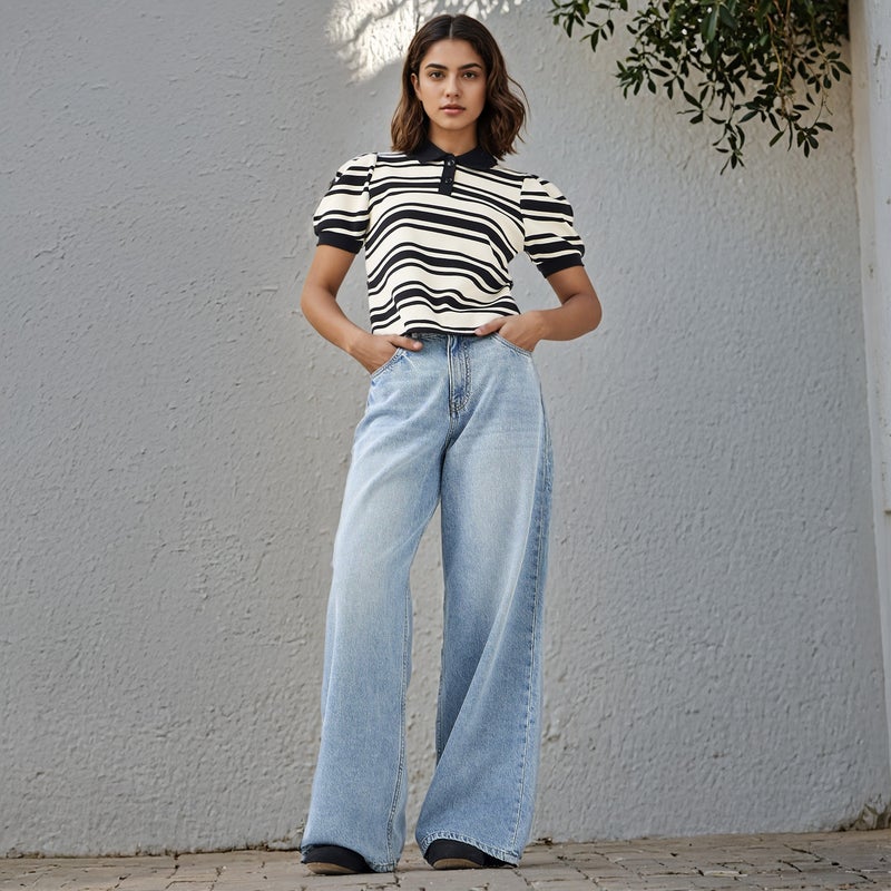 تواكستريمز تيشيرت بولو مخطط - Image 2