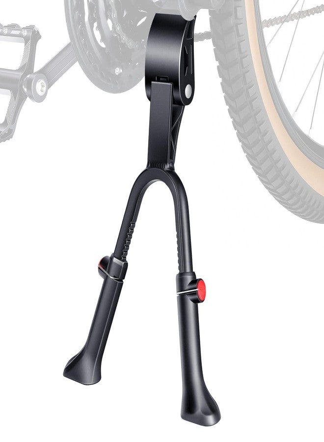 WSDCAM Bike Kickstand, Adjustable Double Legs Bicycle Kick Stands for 24”-29” Adult Bikes, Aluminum Alloy Kickstand Non-Slip Center Mount for Mountain, Road, Cargo Bike, Auxiliary Bicycle Repair Tool - Image 1
