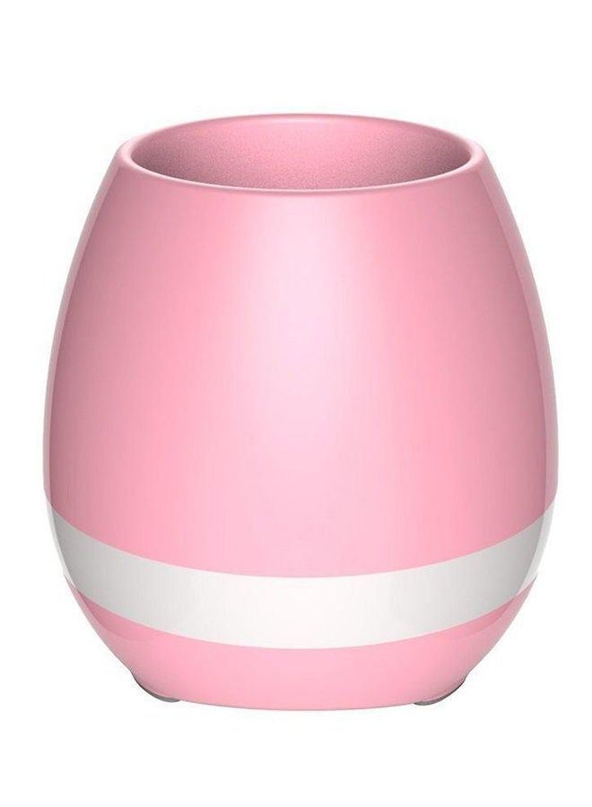 NIBEMINENT Music Flower Pot Wireless Bluetooth Speaker Pink 