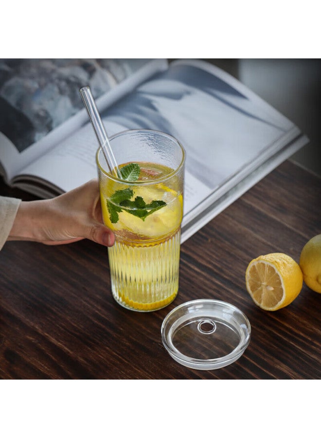 Weimingnuo Large Capacity Glass Cup With Lid And Straw, Coffee Mug, Glass Juice Cup, Office Water Bottle, Beverage Cup, Tea Cup - Image 2