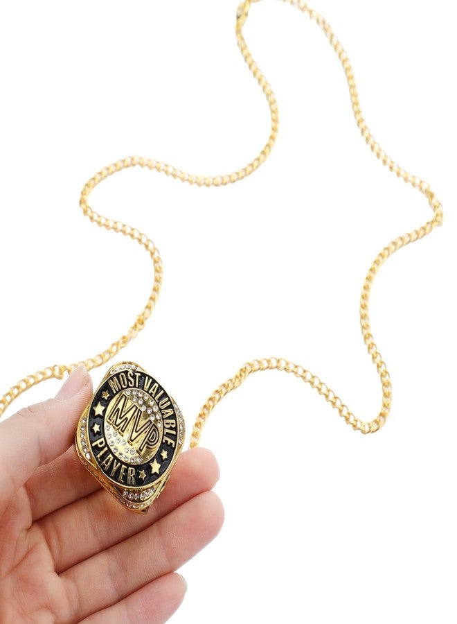 Highergo 1 PC Champion MVP Rings Baseball Soccer Basketball Volleyball Football Softball Trophy Ring with Display Stand and Neck Chain Size 11 for Winner Tournament Award Gift(MVP) - Image 5
