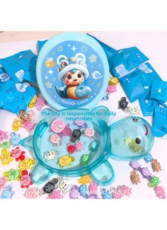 Little Turtle Pair Touch Luminous Color Little Turtle Toy Little Turtle Luminous Blind Bag Primary School Student Toy Big Turtle-Color:Type B Year Of The Snake [25cm] Candy Turtle/blue