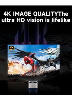 JAJEEK Smart Projector 4K Support Ultra HD, Native 1080P Resolution, Portable Wi-Fi 2.4G/5G + Bluetooth, Auto Keystone Correction, 200" Display, 2GB RAM 64GB ROM, Home & Outdoor Theater, HDMI/USB/iOS/TV Stick Compatible + Remote & 180° Flip Stand  - Image 5