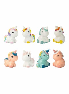 Y&D 8 Pcs Miniature Unicorn Figurines Colorful Model Cake Cupcake Topper Fairy Garden Moss Landscape DIY Terrarium Crafts Ornament Accessories for Home Decoration  - Image 1