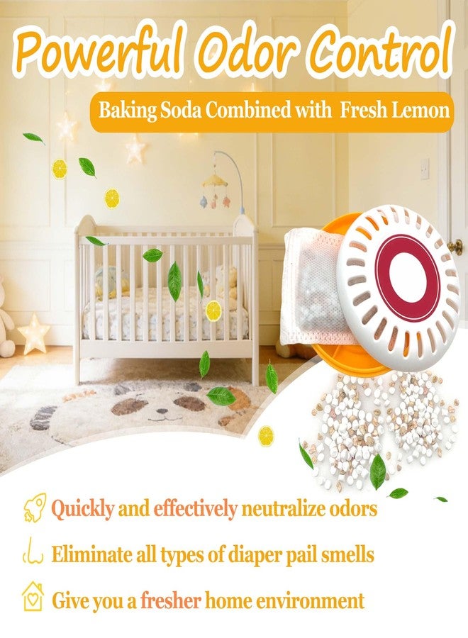 PurifyLogix Lemon-Scented Deodorizer Packs for Baby Puck Cartridge, Odor Absorber Refills Compatible with Baby Munchkin Step and Pail Diaper Pails, 12 PCS (For 3.5" Cartridge) - Image 4
