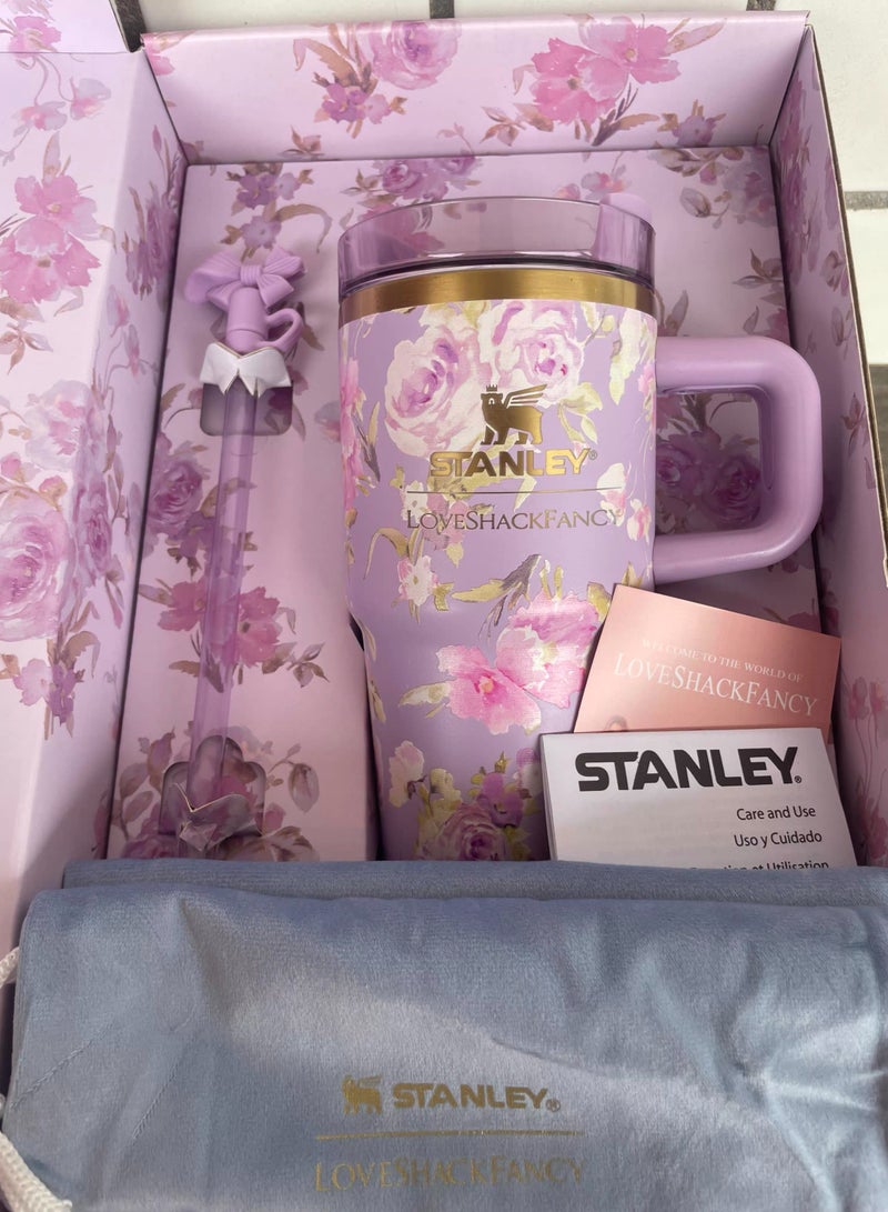 Stanley Stainless Steel Vacuum Insulated Tumbler with Lid and Straw for Water, Iced Tea or Coffee, Smoothie and More, 40 oz，Presented in Elegant Gift-Ready Packaging - Image 1