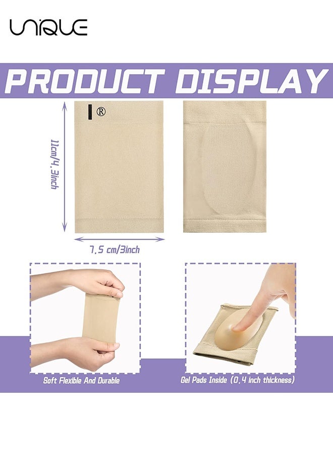 Unique 4 PCS Arch Support Sleeve, Compression Arch Support Sleeves with Gel Pad, Compression Sleeve for Pain Relief - Black and Skin Color - Image 2