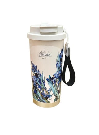ELITZHUB Premium Stainless Steel Flower Tumbler Travel/Coffee Mug Vacuum Insulated Food Grade Leak Proof Perfect for Travel  Everyday Use Office Gym Home 12 Hours Hot Cold BPA Free 500ml Blue - pzsku/Z4304E484F7A649013024Z/45/1748820339/5a5e44fe-0304-4899-afac-f40196cbd620