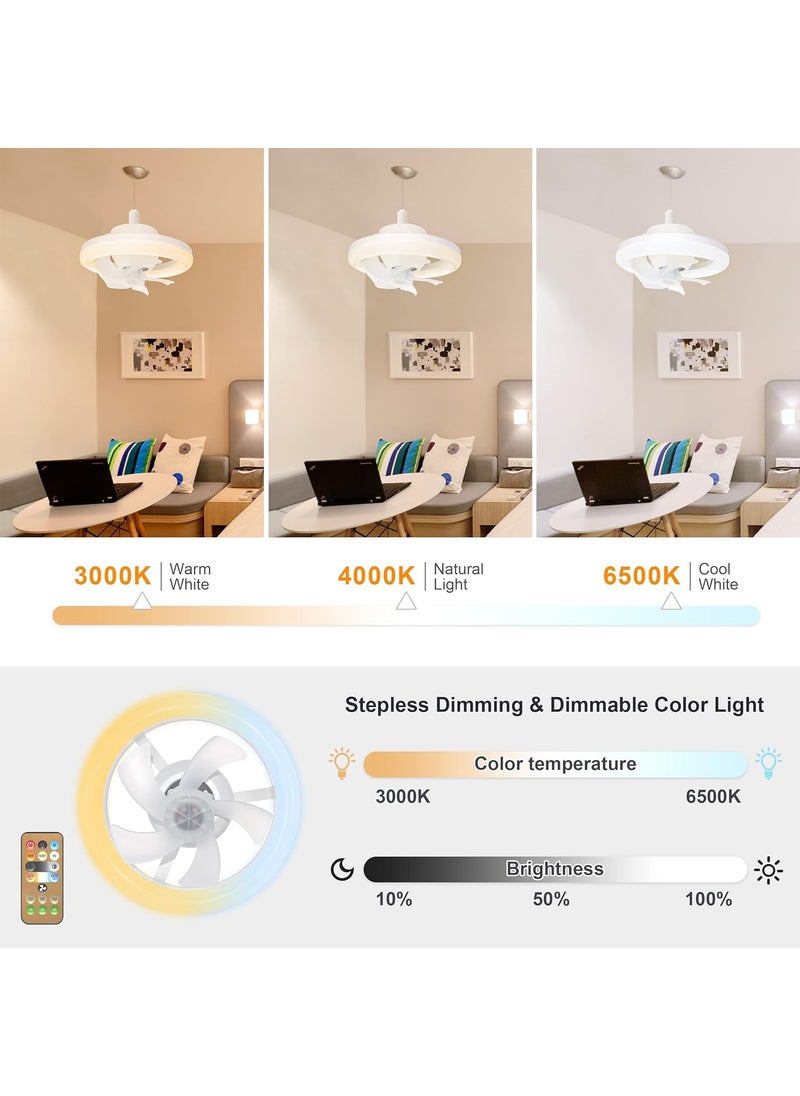 NIRVITTHAL NIRVITTHAL Acrylic Ceiling Fan with Led Light Remote Control 3 Color DimmableWarmNeutralCool 10 Light 75 Oscillating Fan Light for KitchenBathroomCabin  - Image 2