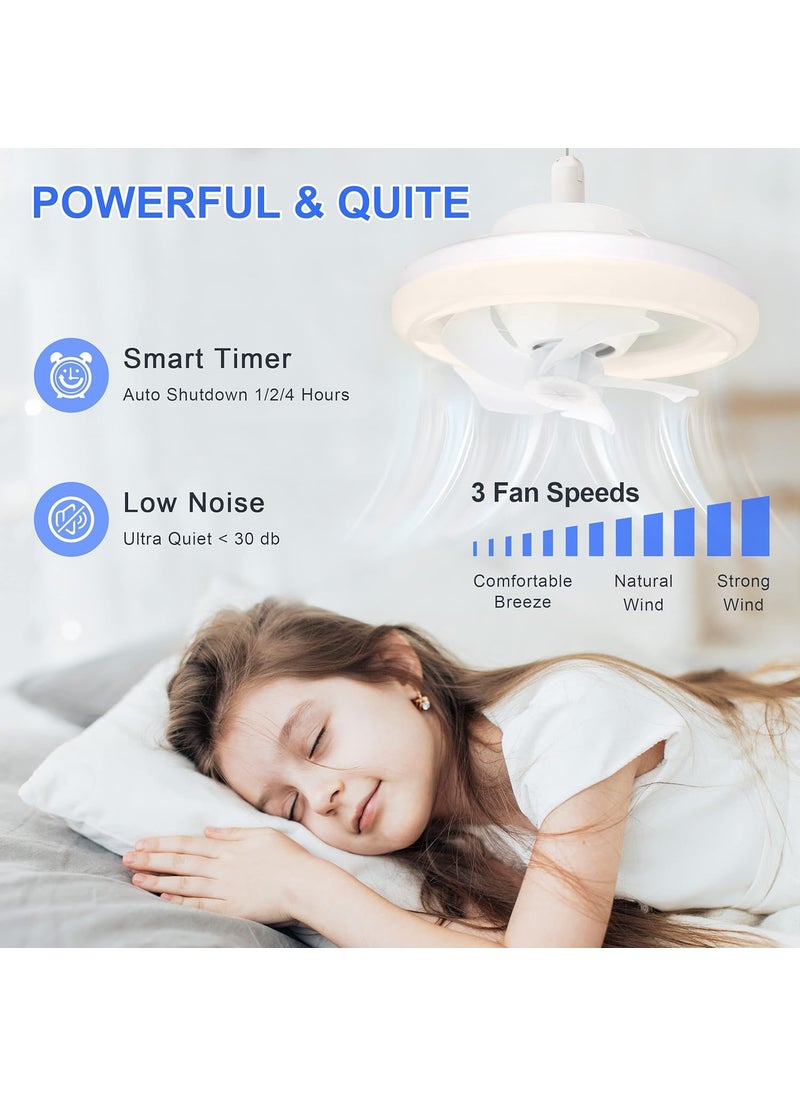 NIRVITTHAL NIRVITTHAL Acrylic Ceiling Fan with Led Light Remote Control 3 Color DimmableWarmNeutralCool 10 Light 75 Oscillating Fan Light for KitchenBathroomCabin  - Image 3
