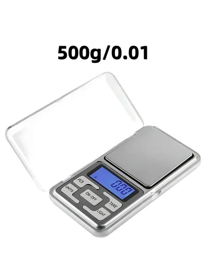 500 جرام 0.01 جرام ميزان مجوهرات عالي الدقة ميزان رقمي مدمج خفيف الوزن للاستخدام المنزلي - Image 4
