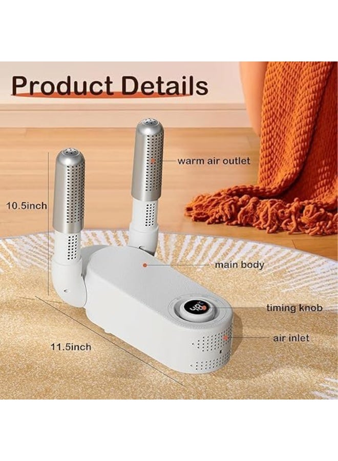Electric Shoe Dryer & Deodorizer | Foldable Boot Warmer with UV Antibacterial & Timer | Portable Dryer for Shoes, Gloves, Hats | Fast Drying for Sports, Hiking, Rainy Days  el-476 - Image 3