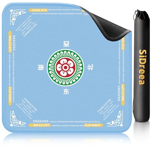 SiDreea Mahjong Mat 324324 Inch Noise Reduction AntiSlip Mahjong Mat for Table Mahjong Table Mat for Poker Card Board Games Table Mat Tile Games Dominoes - Image 1