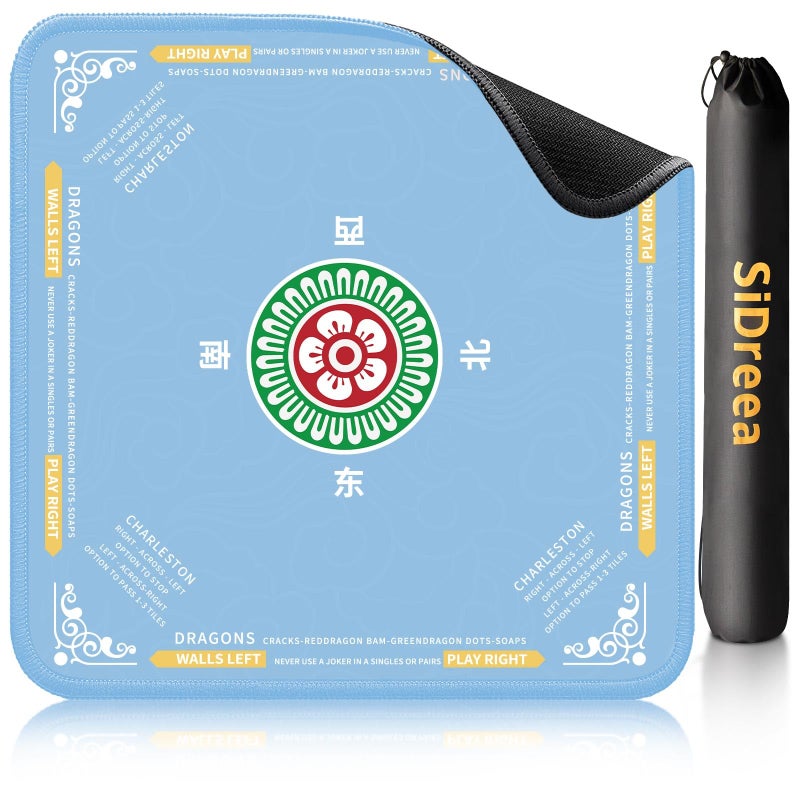 SiDreea Mahjong Mat 324324 Inch Noise Reduction AntiSlip Mahjong Mat for Table Mahjong Table Mat for Poker Card Board Games Table Mat Tile Games Dominoes - Image 3