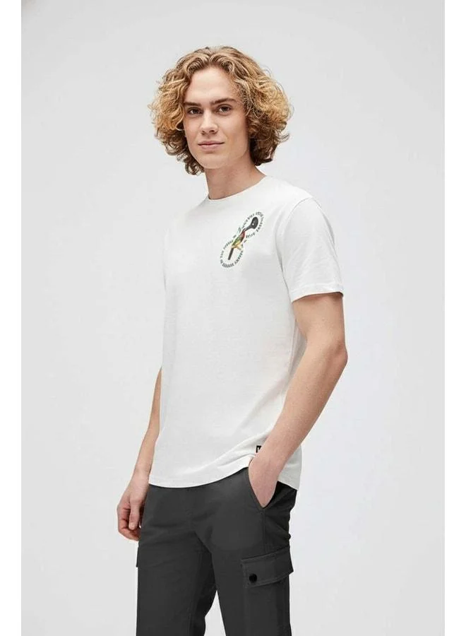 Bad Bear Nature Band White Men's Printed T-Shirt.