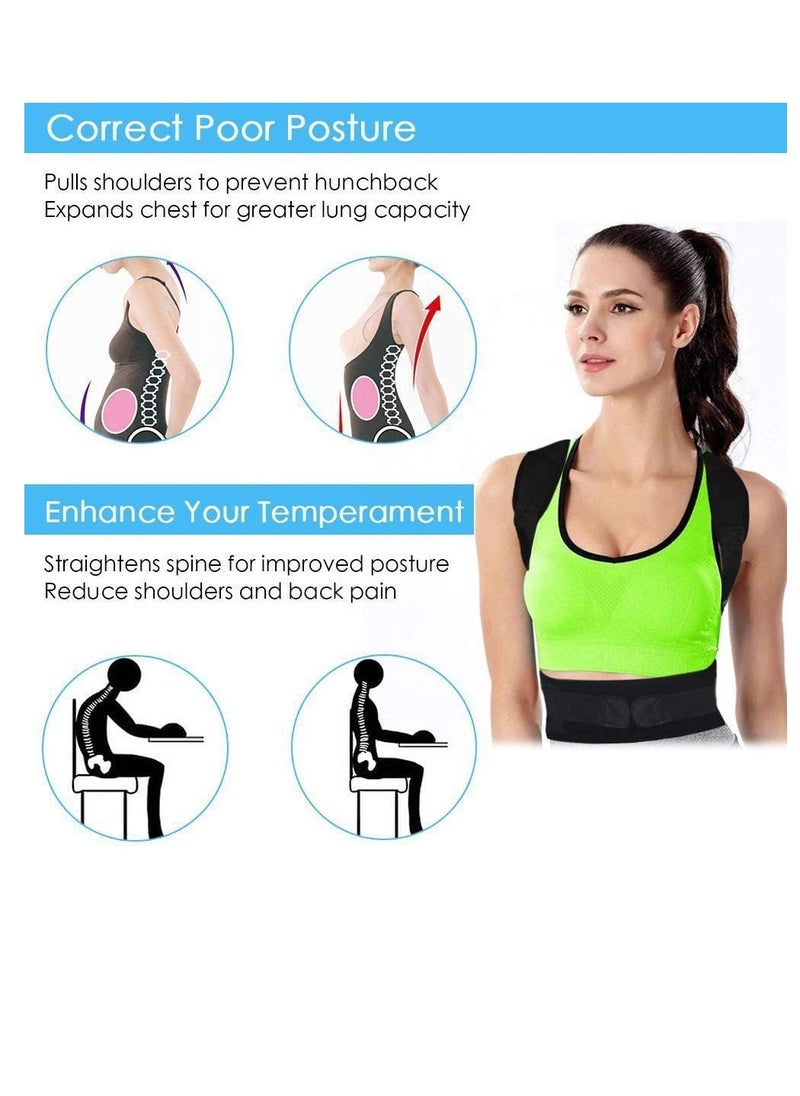 KASTWAVE Magnetic Posture Corrector Upgrade Adjustable Magnetic Therapy Humpback Posture Corrective Brace Shoulder Back Support Belt Lumbar Support Shoulder Back Support Relieves Neck Back Spine Pain (L)  - Image 3