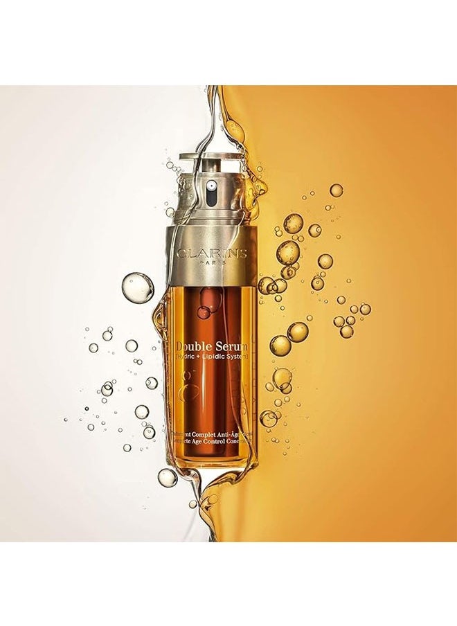 Clarins Paris Double Serum 50ml, Hydric and lipidic System, Traitement Complet Anti Age Intensif, Complete Age Control Concentrate for All Skin Types  - Image 2