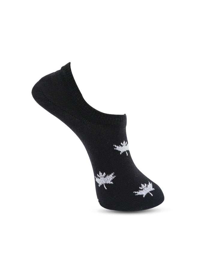 White Leaf 3 Pairs No Show Socks Mens Cotton Low Cut Ankle Socks - Breathable, Moisture Wicking, Durable - 3 Pairs (Black & White) - One Size - Image 2