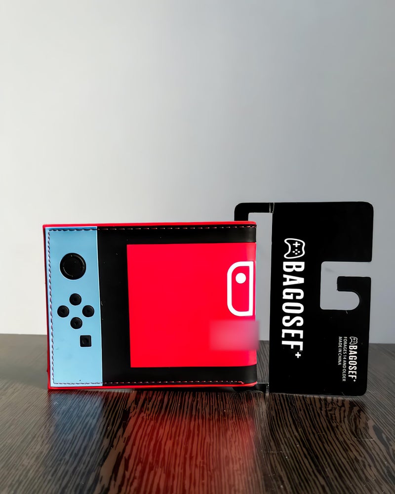 BAGOSEF Retro Gamepad-Inspired Boys Wallet - Silicone Surface Material with Classic Game Gamepad Design, Multiple Card Slots and Coin Pocket - Video Game Kids Wallet in Red and Blue -1 PACK - Image 5