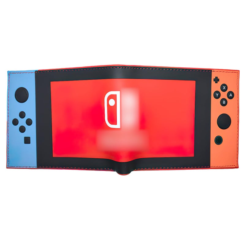BAGOSEF Retro Gamepad-Inspired Boys Wallet - Silicone Surface Material with Classic Game Gamepad Design, Multiple Card Slots and Coin Pocket - Video Game Kids Wallet in Red and Blue -1 PACK - Image 3